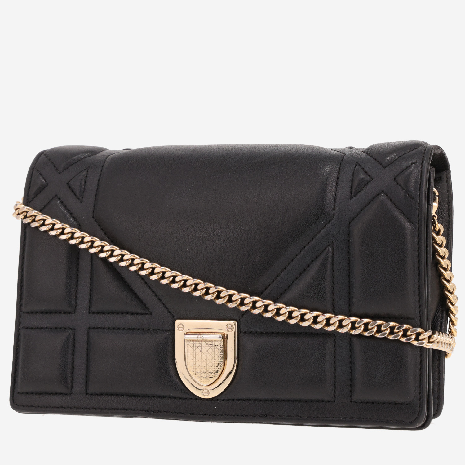 Dior Wallet on Chain shoulder bag in black leather