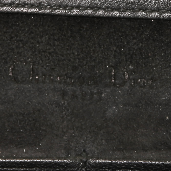 Sac bandoulière Dior  Wallet on Chain en cuir noir - Detail D3