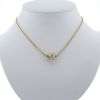 Fred Baie des Anges necklace in yellow gold, pearl and diamonds - 360 thumbnail