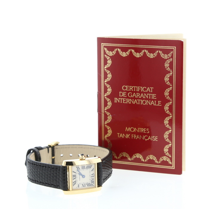 Reloj Cartier Tank Française de oro amarillo Ref: Cartier - 1820  Circa 1996 - Detail D2