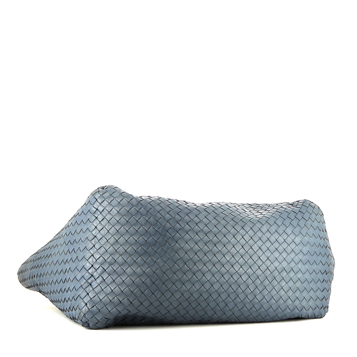 Bottega Veneta Cabat bag  in blue intrecciato leather - Detail D4