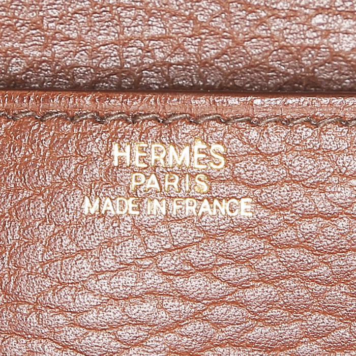 Hermès  Fanny Pack clutch-belt  in brown togo leather - Detail D3