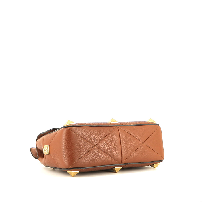 Sac bandoulière Valentino Garavani  Roman Stud en cuir gold - Detail D5