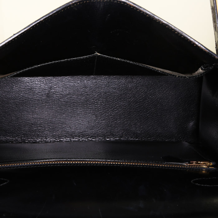 Borsa Hermès  Kelly 28 cm in pelle box nera - Detail D3