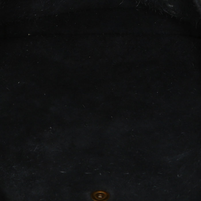 Sac bandoulière Hermès  Evelyne en cuir taurillon clémence noir - Detail D2