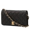 Chanel  Mademoiselle bag worn on the shoulder or carried in the hand  in black quilted leather - 00pp thumbnail