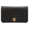 Chanel  Mademoiselle bag worn on the shoulder or carried in the hand  in black quilted leather - Detail D2 thumbnail