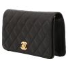 Chanel  Mademoiselle bag worn on the shoulder or carried in the hand  in black quilted leather - Detail D3 thumbnail