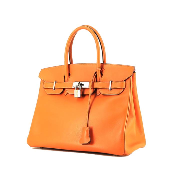 Borsa Hermès  Birkin 30 cm in pelle Epsom arancione - 00pp