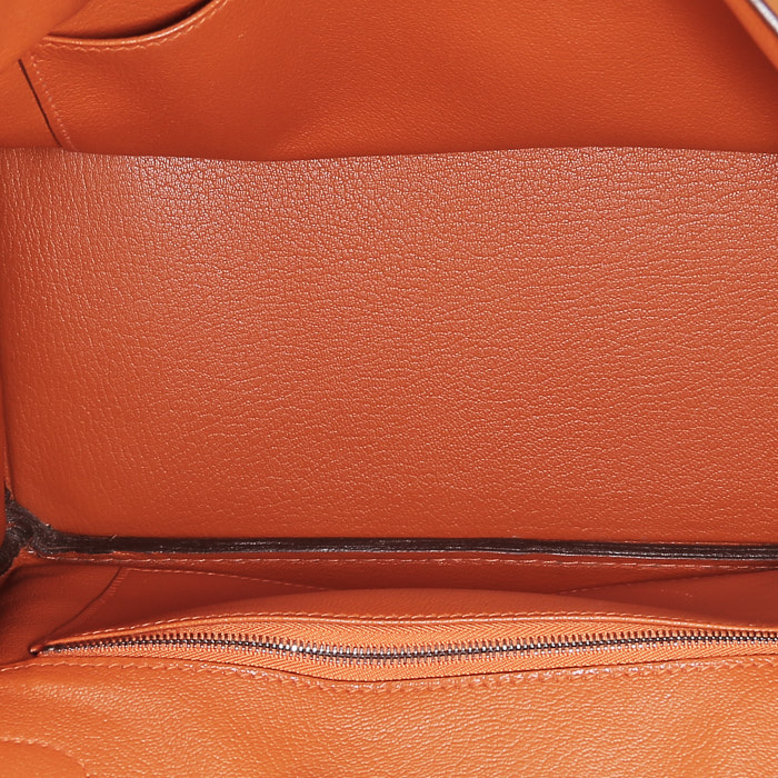 Borsa Hermès  Birkin 30 cm in pelle Epsom arancione - Detail D2