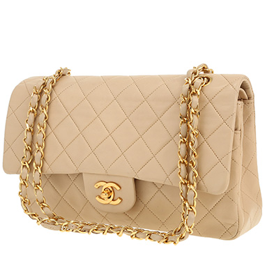 Sac à main Chanel  Timeless Classic en cuir matelassé beige