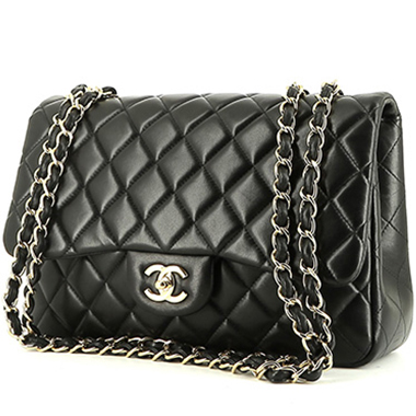 Sac à main Chanel  Timeless Jumbo en cuir matelassé noir