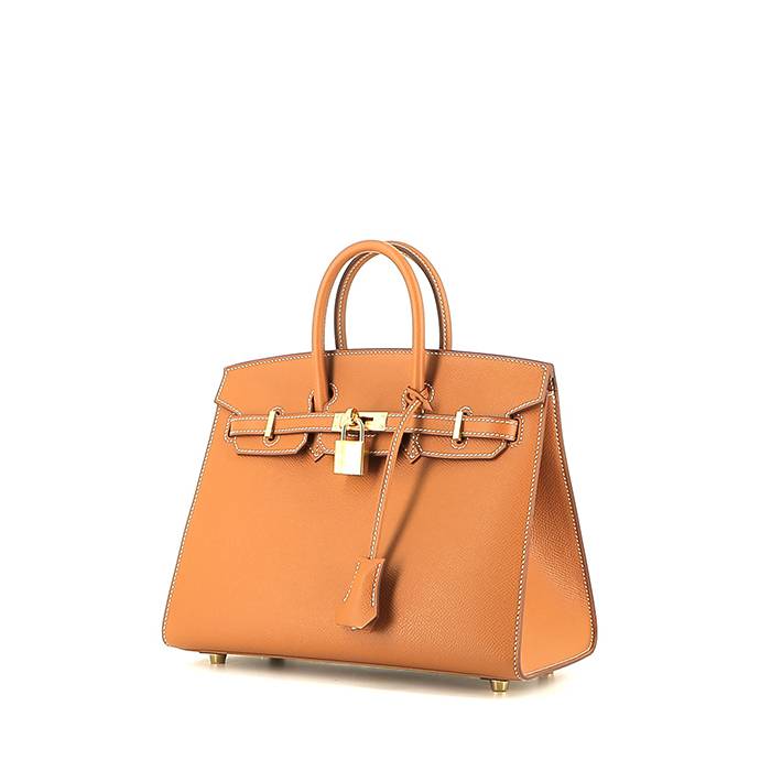 Hermès  Birkin 25 cm handbag  in gold epsom leather - 00pp