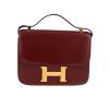 Bolso de mano Hermès  Constance en cuero box color burdeos - 360 thumbnail