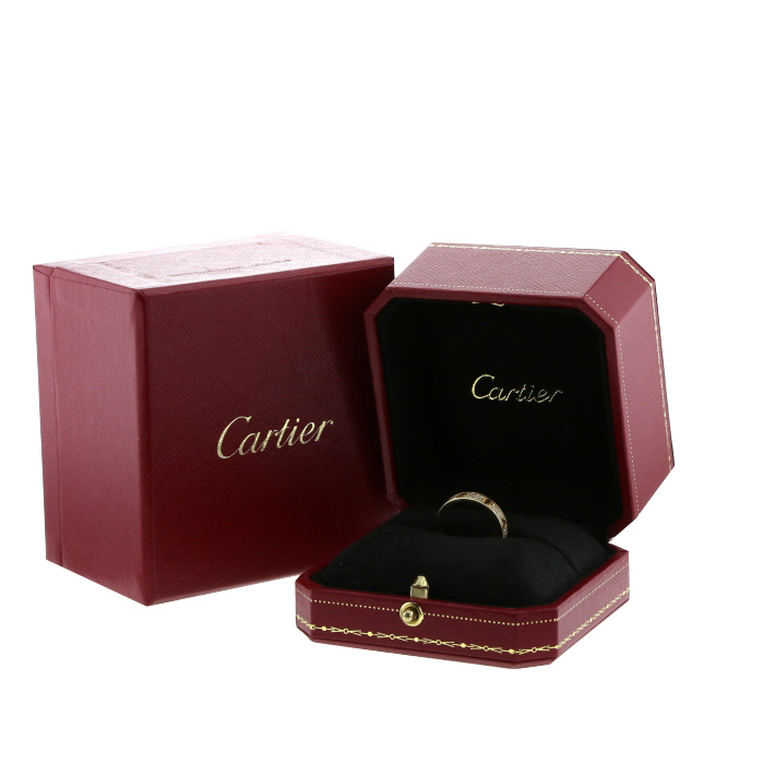 Cartier Love pavé wedding ring in yellow gold and diamonds - Detail D2