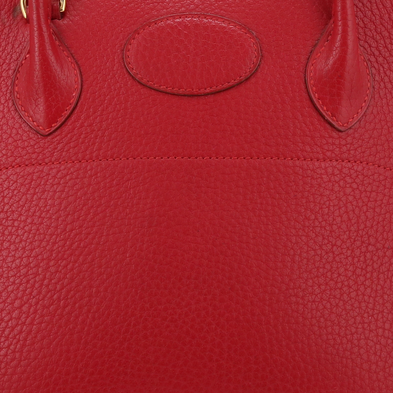 Bolso de mano Hermès  Bolide 31 cm en cuero Ardenne rojo - Detail D1