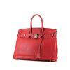 Bolso de mano Hermès  Birkin 35 cm en cuero togo rojo - 00pp thumbnail