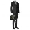 Hermès  Sac à dépêches briefcase  in black leather taurillon clémence - Detail D1 thumbnail