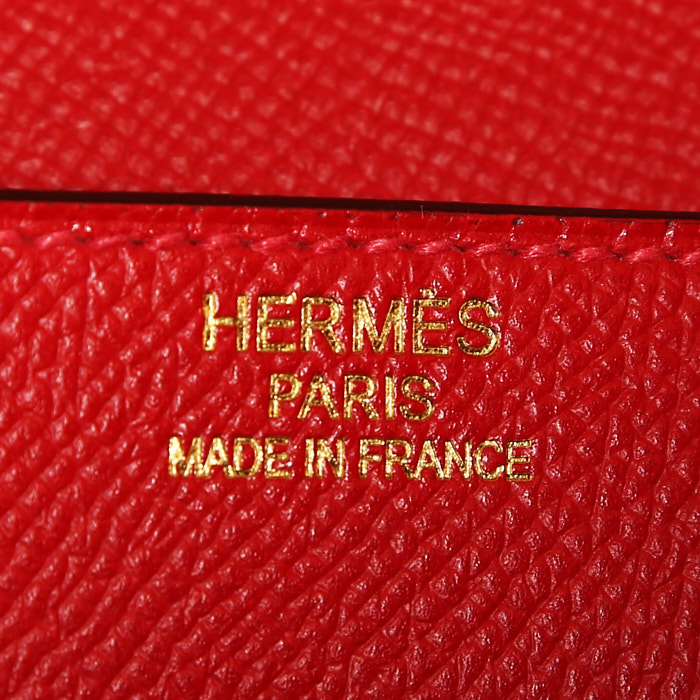 Hermès Kelly Dépêches briefcase  in red epsom leather - Detail D3