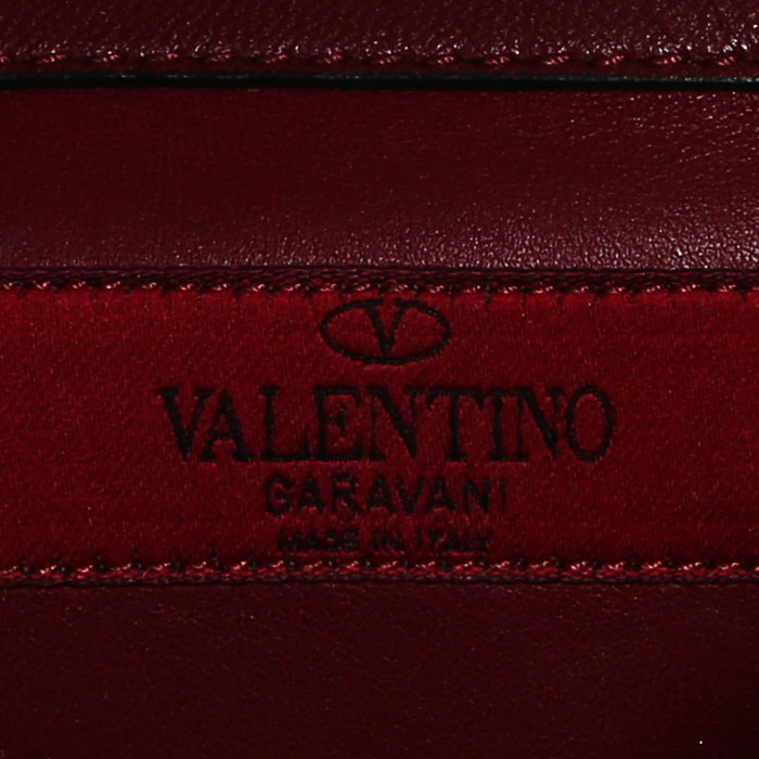 Borsa a tracolla Valentino Garavani  Rockstud in pelle rossa - Detail D4