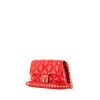 Valentino Garavani  Rockstud Spike shoulder bag  in red quilted leather - 00pp thumbnail
