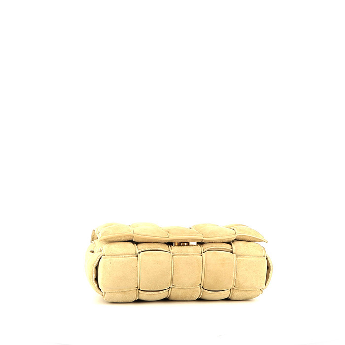 Sac à main Bottega Veneta  Padded Cassette en daim beige - Detail D4