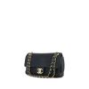 Chanel  Timeless handbag  in blue chevron quilted leather - 00pp thumbnail