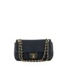 Chanel  Timeless handbag  in blue chevron quilted leather - 360 thumbnail