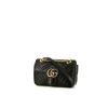 Bolso bandolera Gucci  GG Marmont mini  en cuero acolchado negro - 00pp thumbnail