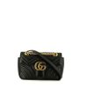 Bolso bandolera Gucci  GG Marmont mini  en cuero acolchado negro - 360 thumbnail