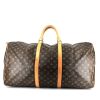 Louis Vuitton  Keepall 60 travel bag  in brown monogram canvas  and natural leather - 360 thumbnail