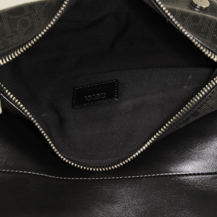 Bolso bandolera Dior  Saddle Galaxy en cuero Monogram negro - Detail D2