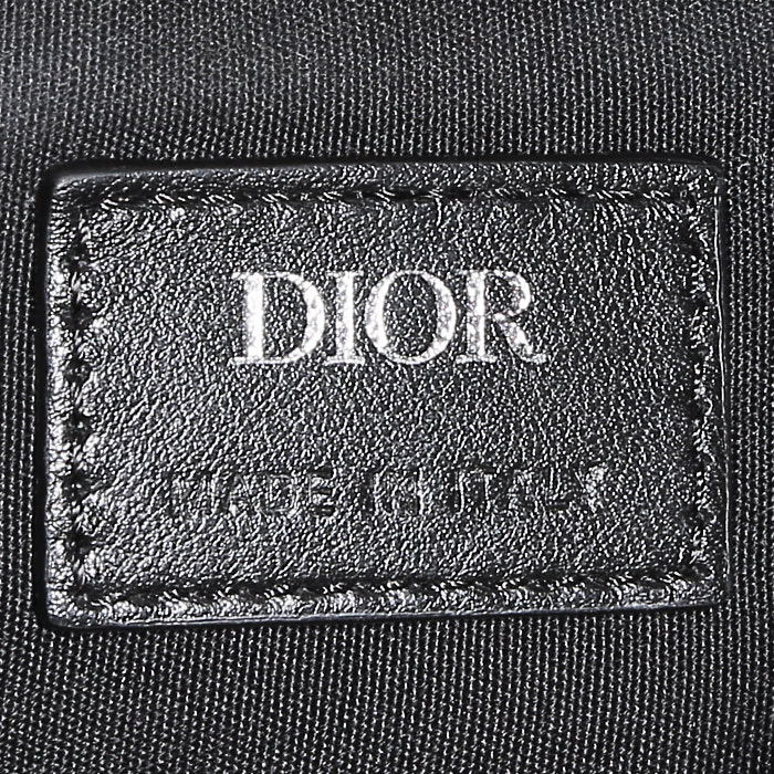 Sac bandoulière Dior  Saddle Galaxy en cuir monogram noir - Detail D3