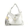 Gucci Jackie handbag  in silver monogram leather - 360 thumbnail