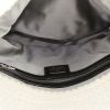 Fendi  Mamma Baguette handbag  in white whool  and black leather - Detail D2 thumbnail