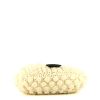 Fendi  Mamma Baguette handbag  in white whool  and black leather - Detail D4 thumbnail