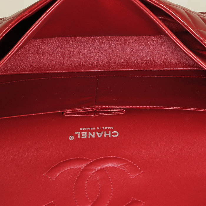 Borsa Chanel  Timeless Classic in pelle trapuntata rossa - Detail D3