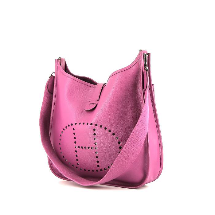 Hermès  Evelyne large model  shoulder bag  in pink epsom leather - 00pp
