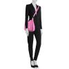 Hermès  Evelyne large model  shoulder bag  in pink epsom leather - Detail D1 thumbnail