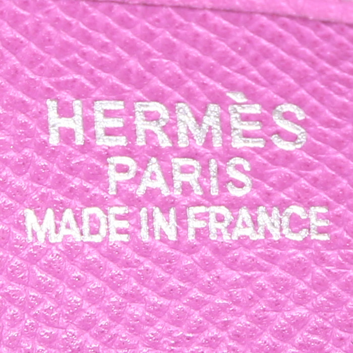 Hermès  Evelyne large model  shoulder bag  in pink epsom leather - Detail D3