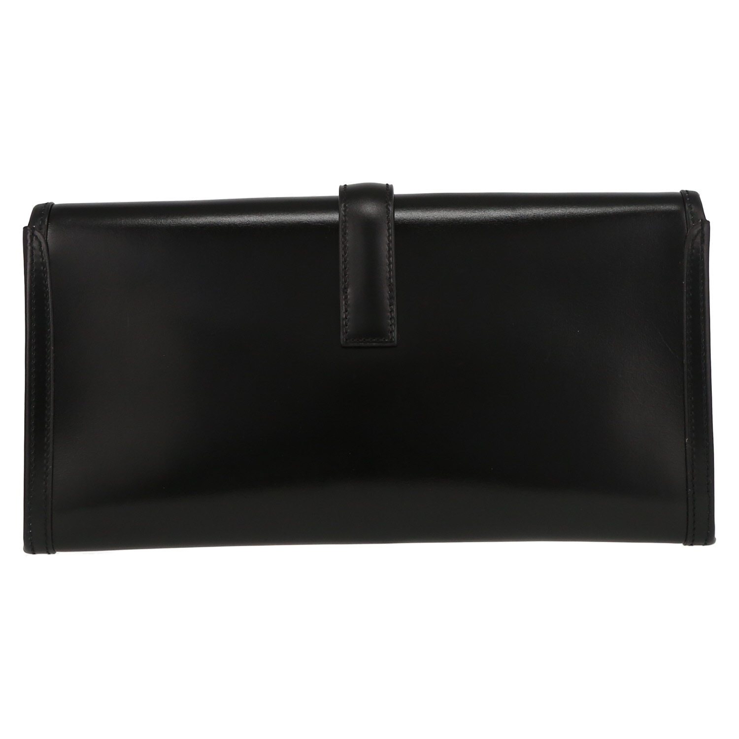 Hermès  Jige pouch  in black box leather - Detail D7