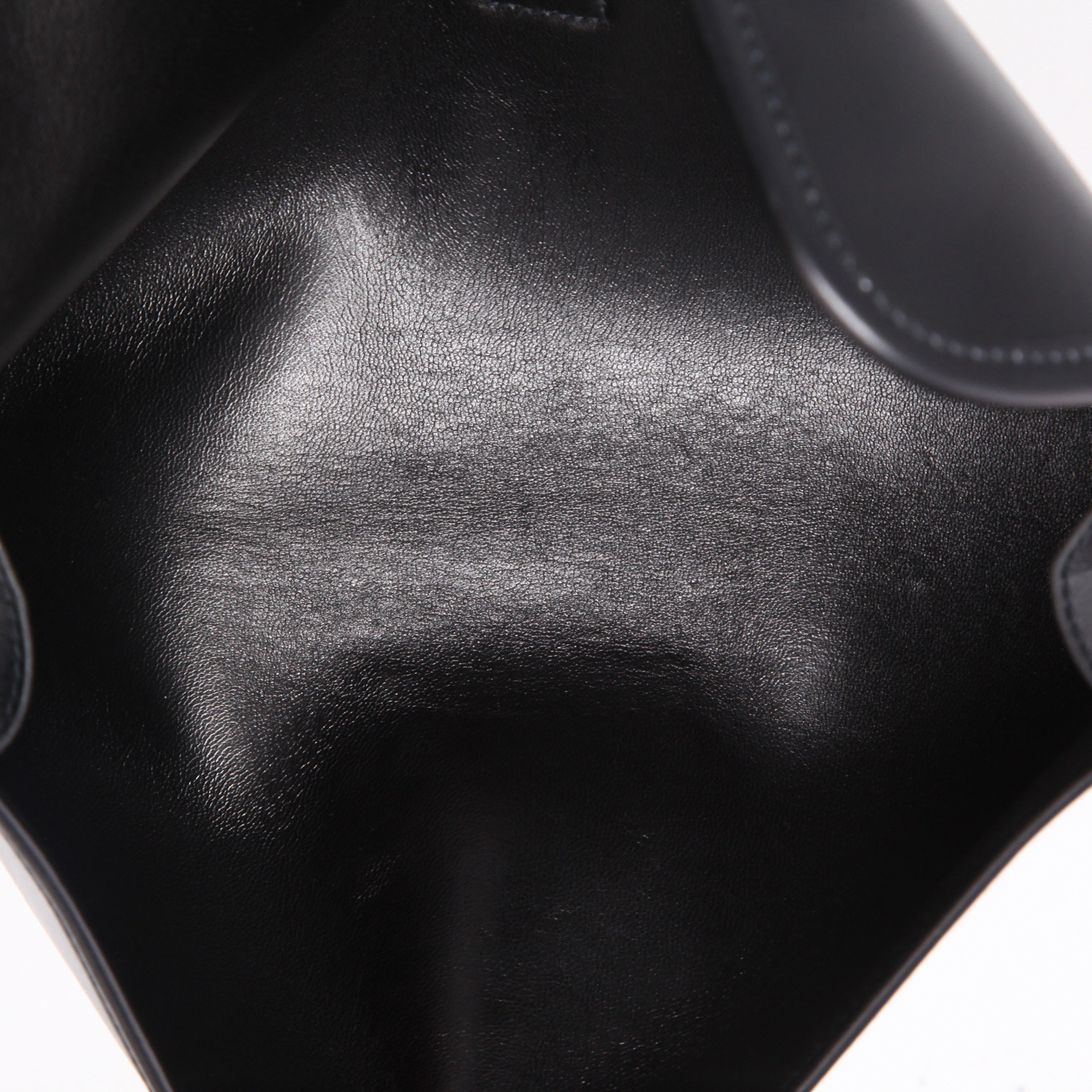 Pochette Hermès  Jige in pelle box nera - Detail D8