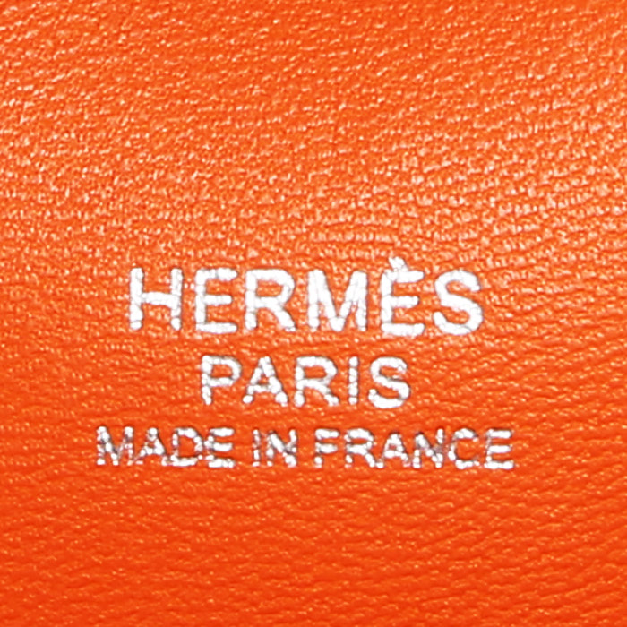 Bolso de mano Hermès  Bolide 31 cm en cuero taurillon clémence naranja - Detail D4