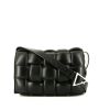 Bottega Veneta  Padded shoulder bag  in black intrecciato leather - 360 thumbnail
