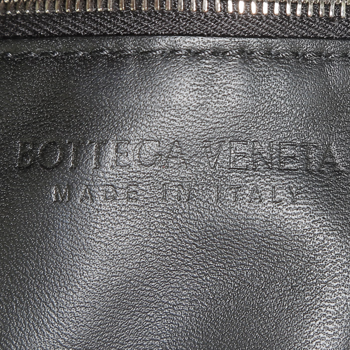 Borsa a tracolla Bottega Veneta  Padded Cassette in pelle intrecciata nera - Detail D3