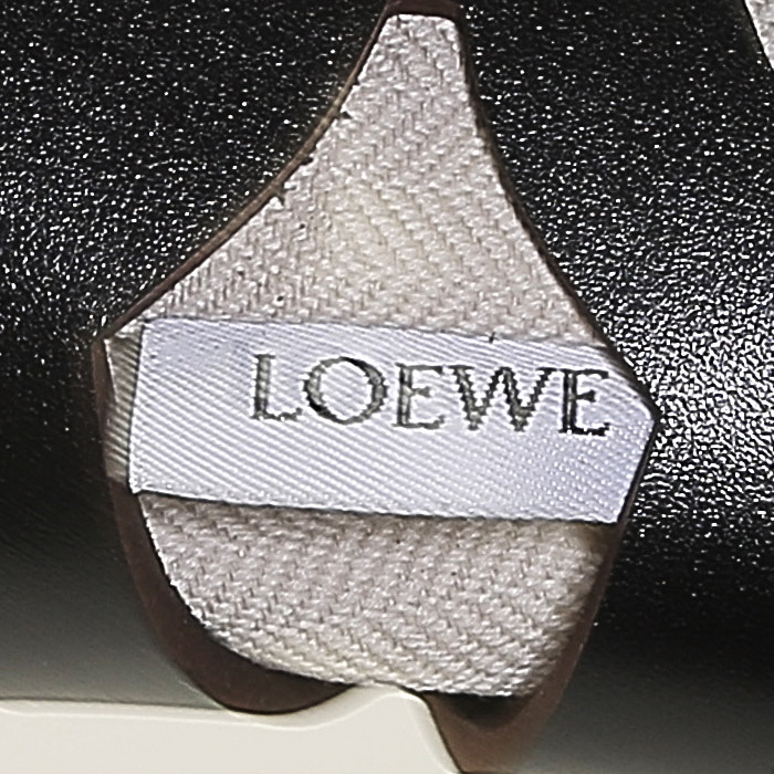 Sac cabas Loewe  Anagram en cuir noir et gold - Detail D3