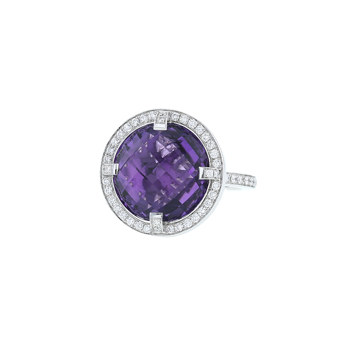 Chaumet Attrape Moi Si Tu M'Aimes ring in white gold, amethyst and diamonds - 00pp