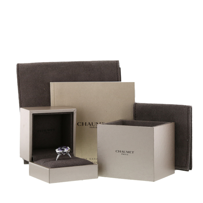 Sortija Chaumet Attrape Moi Si Tu M'Aimes de oro blanco, amatista y diamantes - Detail D2