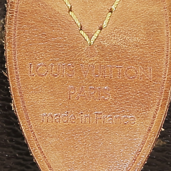 Sac à main Louis Vuitton  Speedy 30 en toile monogram marron et cuir naturel - Detail D3
