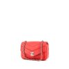 Sac à main Chanel Mini Timeless en cuir matelassé chevrons rouge - 00pp thumbnail